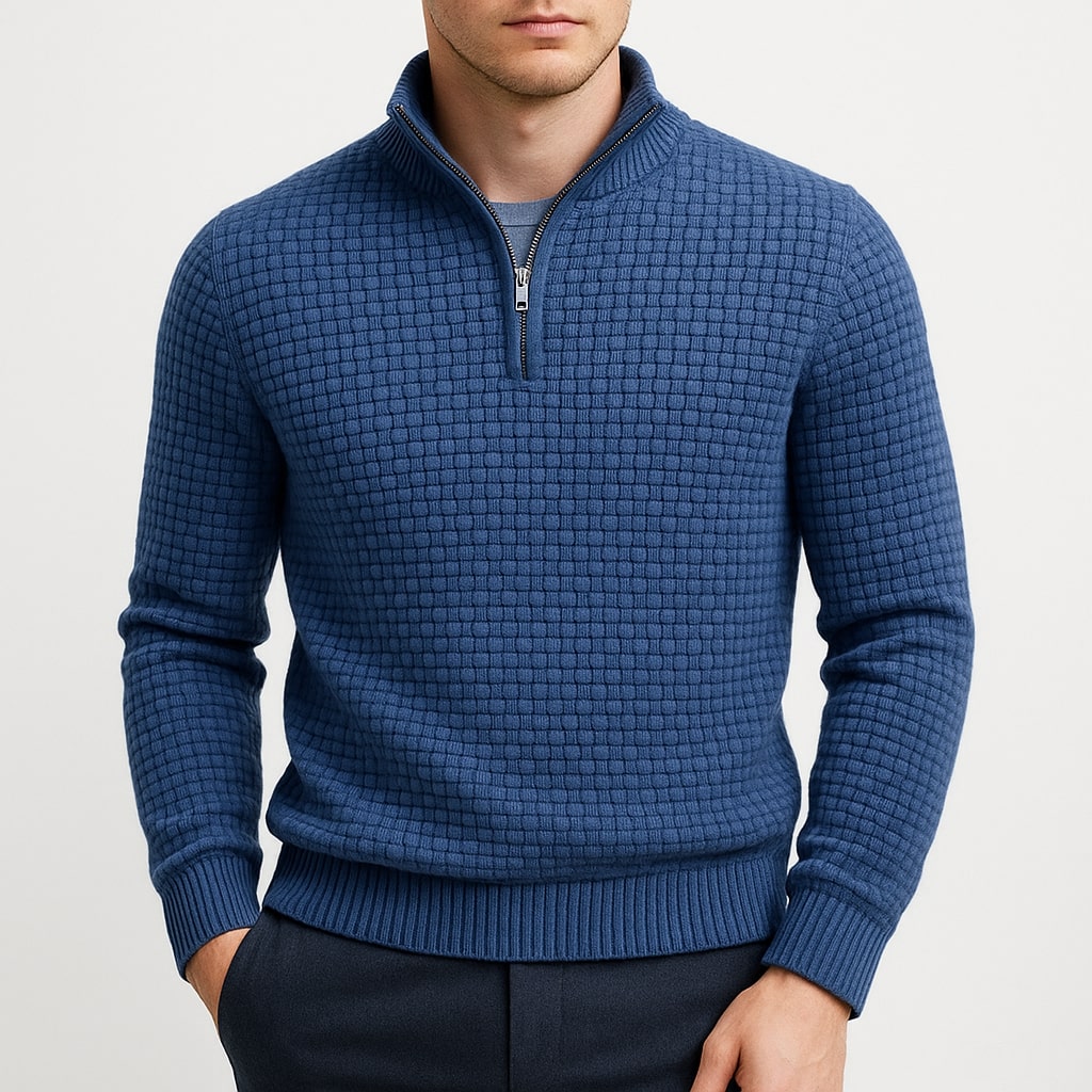 CALVEN WOOL WAFFLE SWEATER