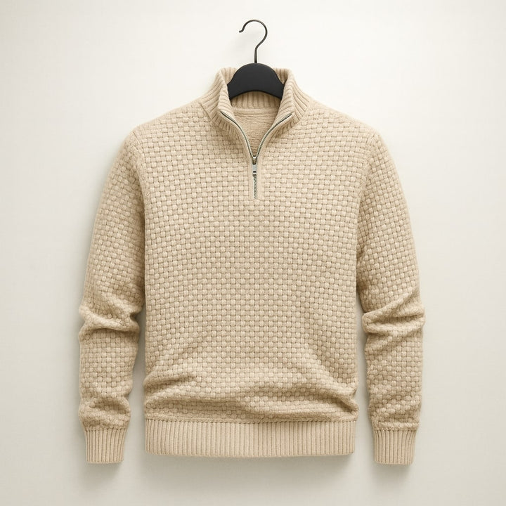 CALVEN WOOL WAFFLE SWEATER