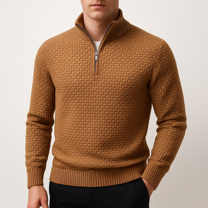 CALVEN WOOL WAFFLE SWEATER