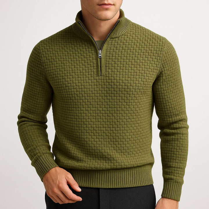 CALVEN WOOL WAFFLE SWEATER
