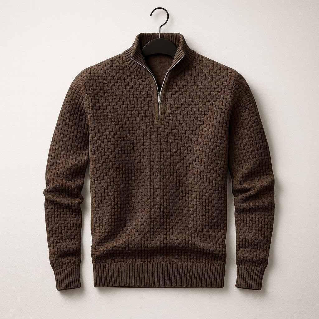 CALVEN WOOL WAFFLE SWEATER
