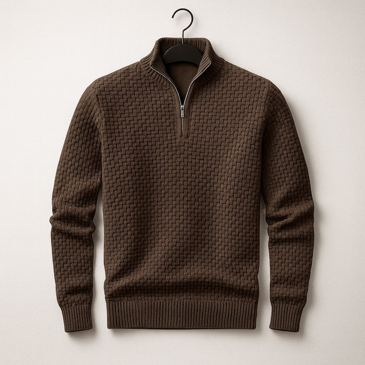 CALVEN WOOL WAFFLE SWEATER