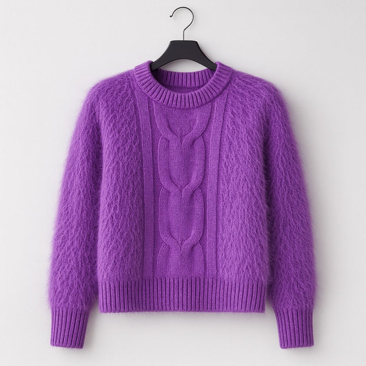 AVIANA FUZZY CREWNECK SWEATER