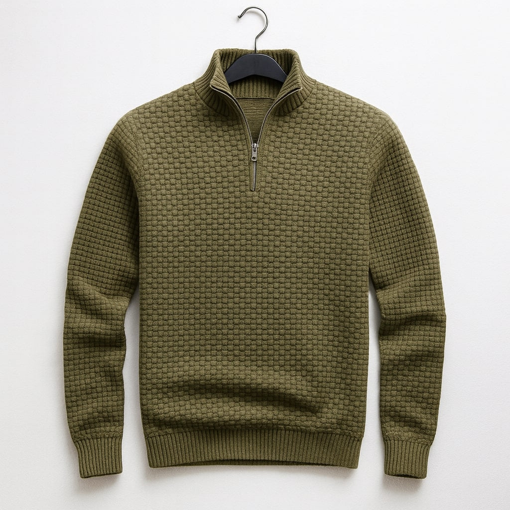 CALVEN WOOL WAFFLE SWEATER