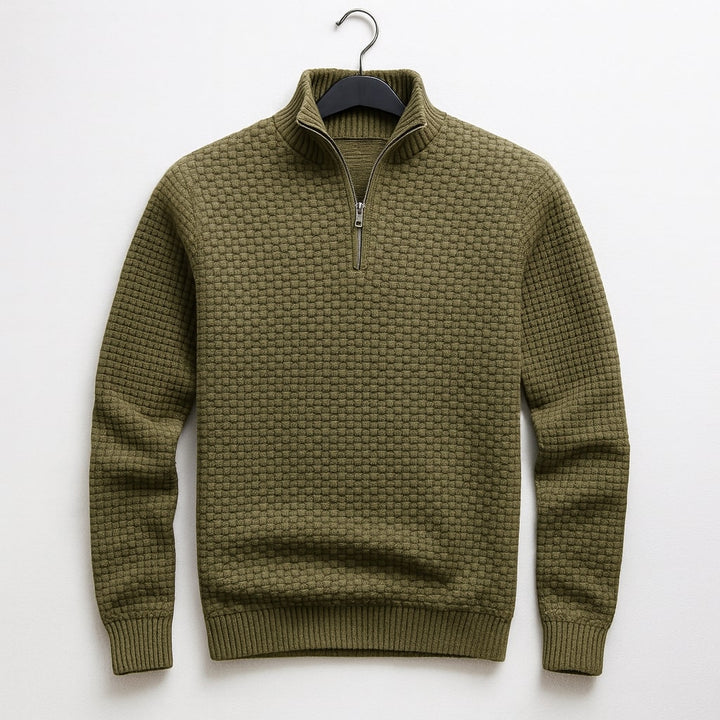 CALVEN WOOL WAFFLE SWEATER
