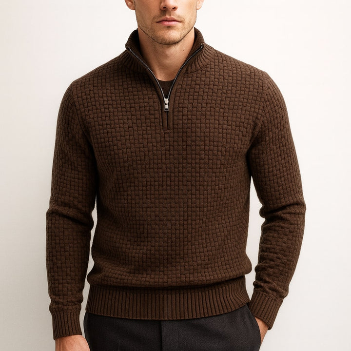 CALVEN WOOL WAFFLE SWEATER
