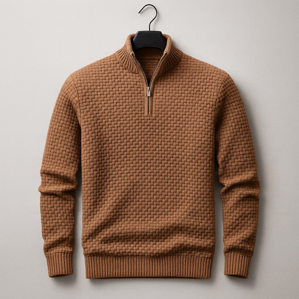 CALVEN WOOL WAFFLE SWEATER