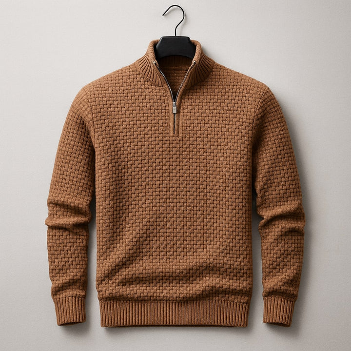 CALVEN WOOL WAFFLE SWEATER