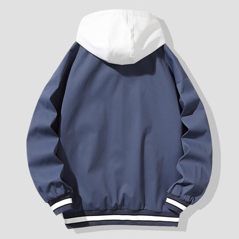 SUTTON HOODED VARSITY JACKET