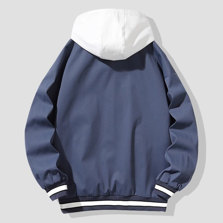 SUTTON HOODED VARSITY JACKET