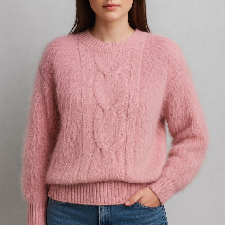 AVIANA FUZZY CREWNECK SWEATER
