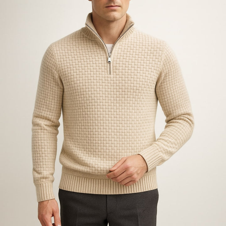 CALVEN WOOL WAFFLE SWEATER