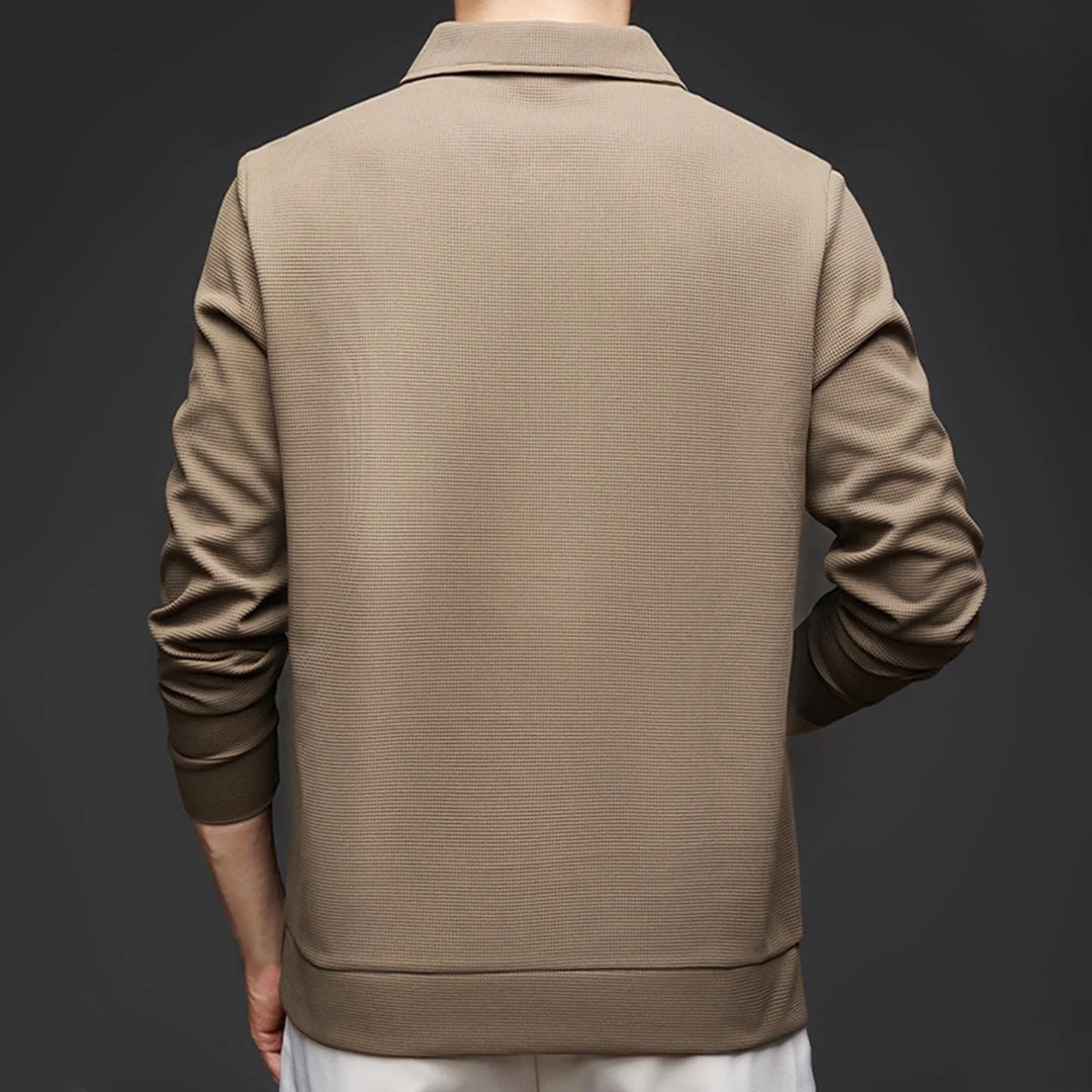 COLE WAFFLE ZIP POLO