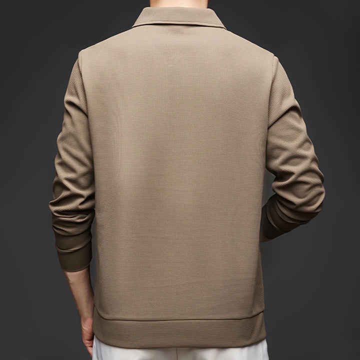 COLE WAFFLE ZIP POLO