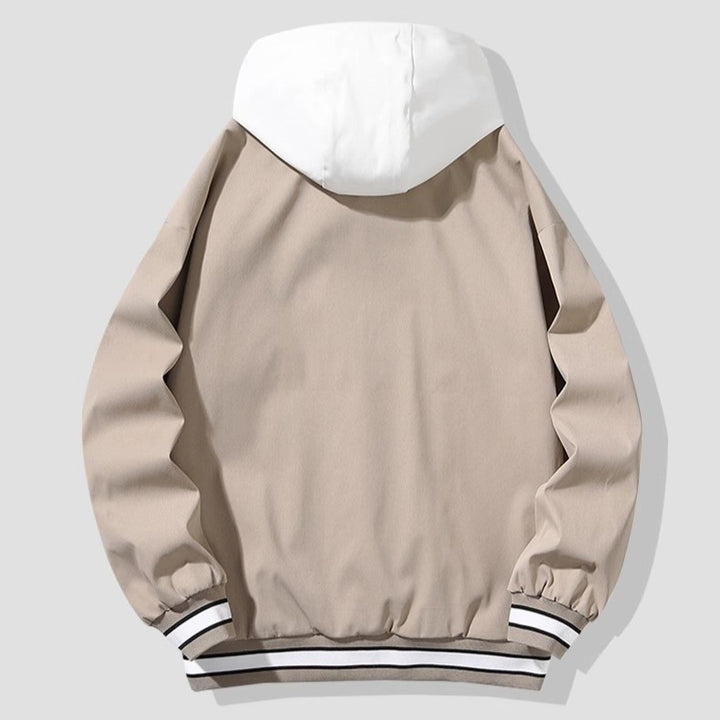 SUTTON HOODED VARSITY JACKET