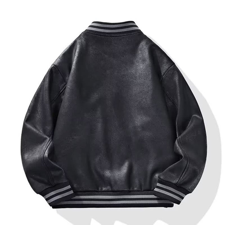 Fulton Distressed Varsity Jacket
