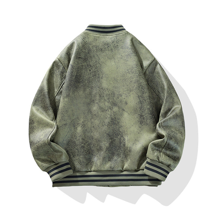 Fulton Distressed Varsity Jacket