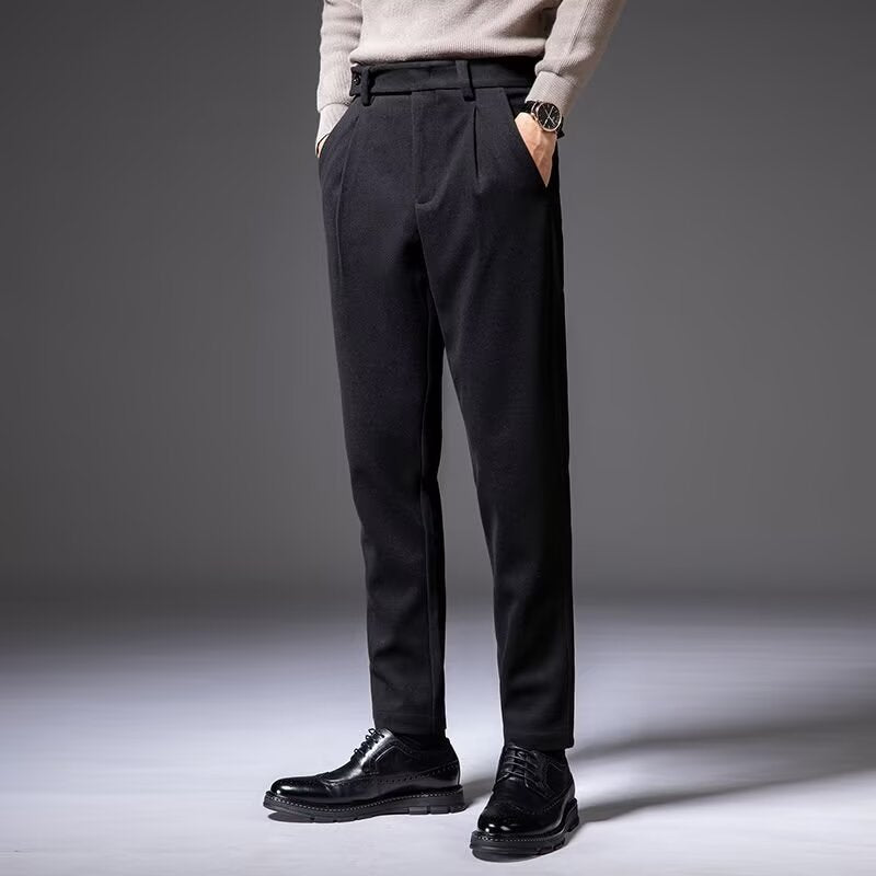 NELSON PLEATED WOOL TROUSERS