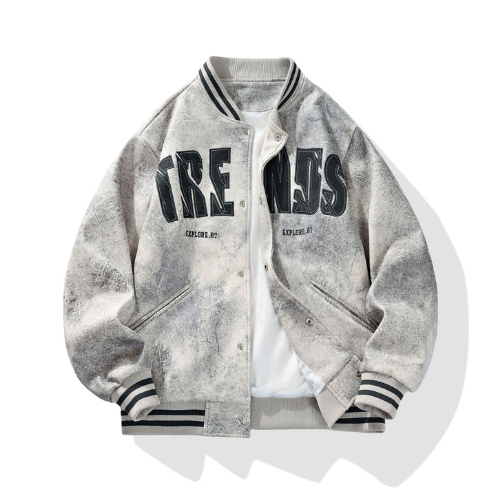 Fulton Distressed Varsity Jacket