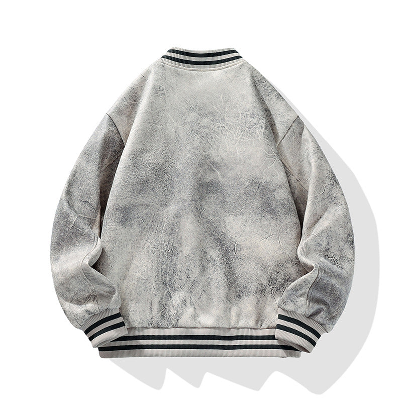 Fulton Distressed Varsity Jacket