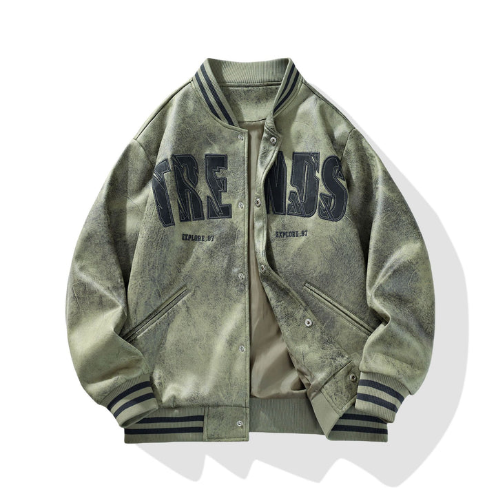 Fulton Distressed Varsity Jacket