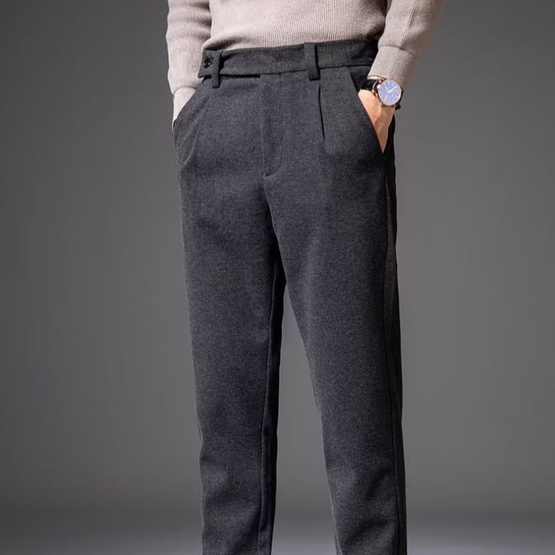 NELSON PLEATED WOOL TROUSERS