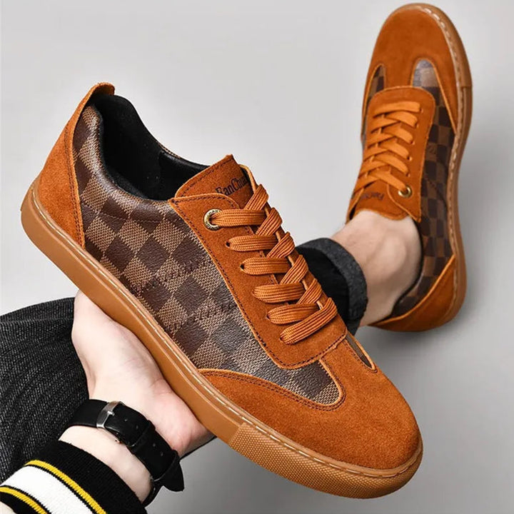 SUEDE CHECKERBOARD SNEAKERS