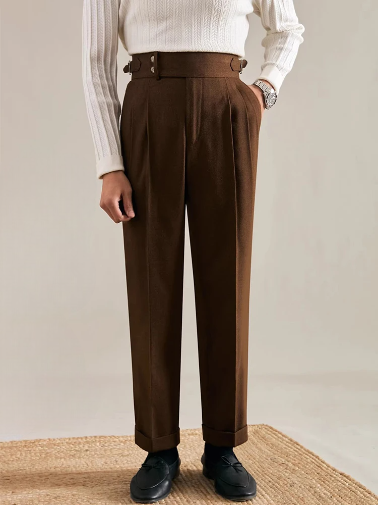 GREGORY PLEATED TROUSERS