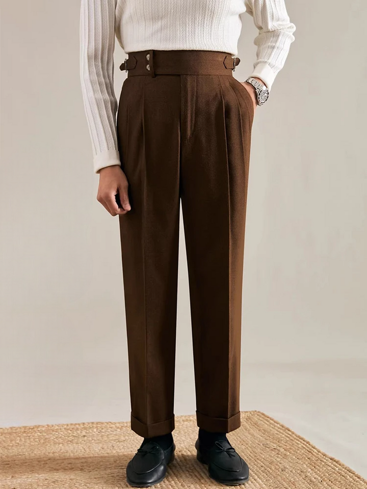 GREGORY PLEATED TROUSERS