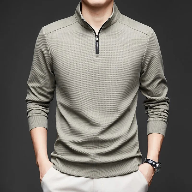 COLE WAFFLE ZIP POLO