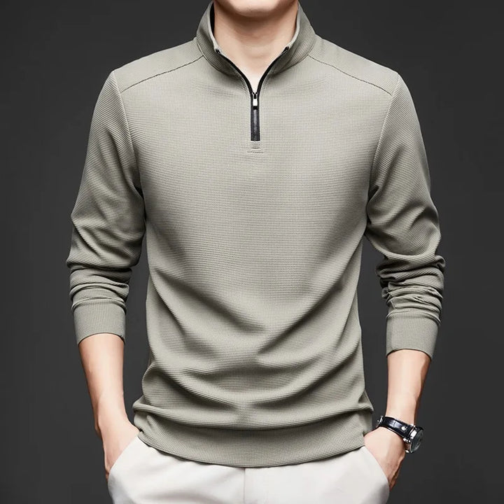 COLE WAFFLE ZIP POLO