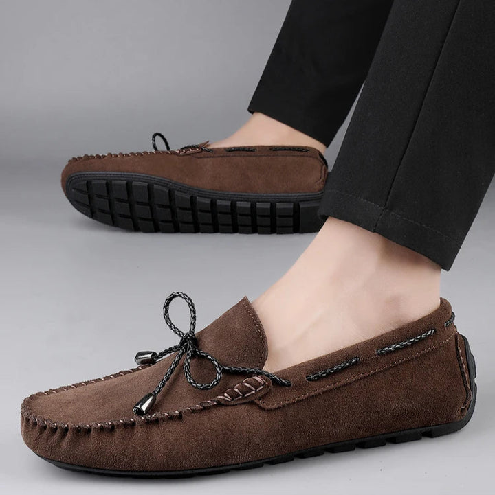 HUDSON SUEDE BOAT LOAFERS