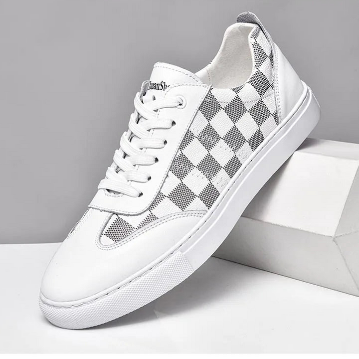 SUEDE CHECKERBOARD SNEAKERS