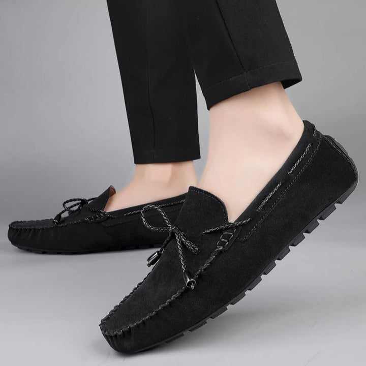 HUDSON SUEDE BOAT LOAFERS