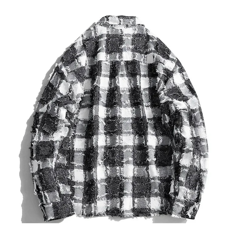 FRAYED CHECKED JACKET