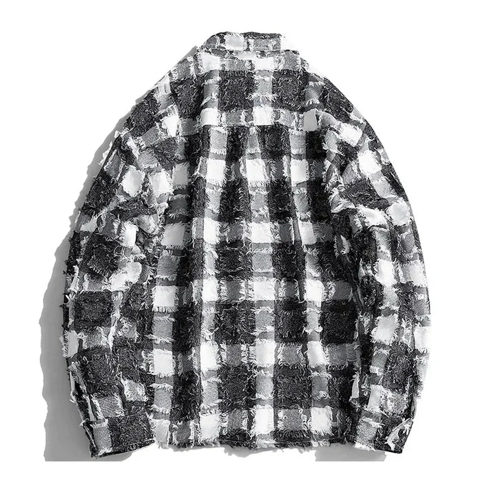 FRAYED CHECKED JACKET