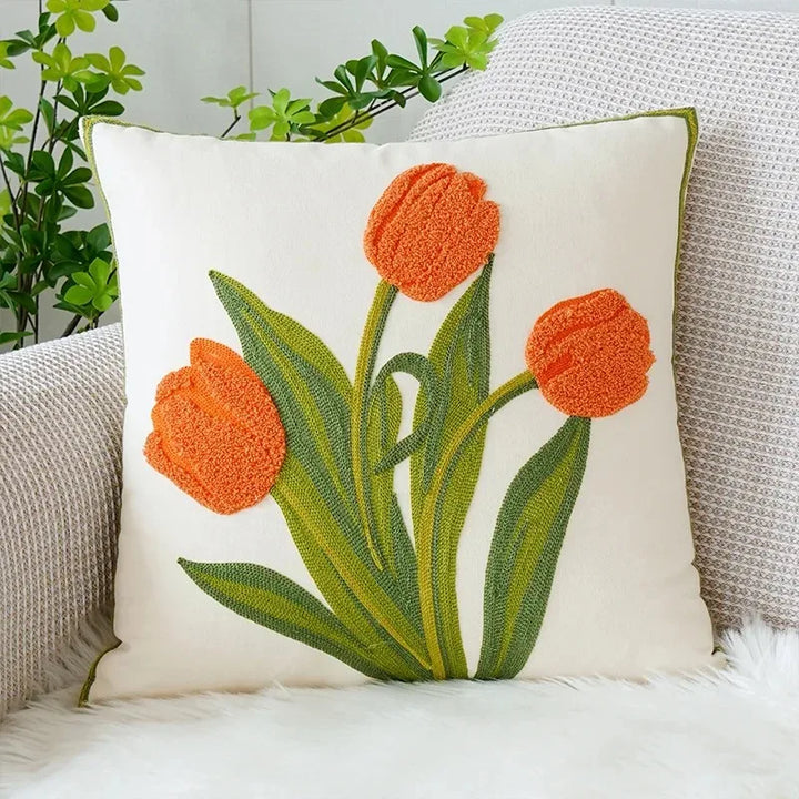 Tulip Bloom Pillow Cover
