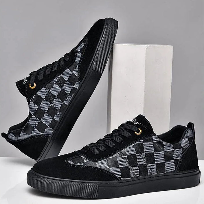 SUEDE CHECKERBOARD SNEAKERS