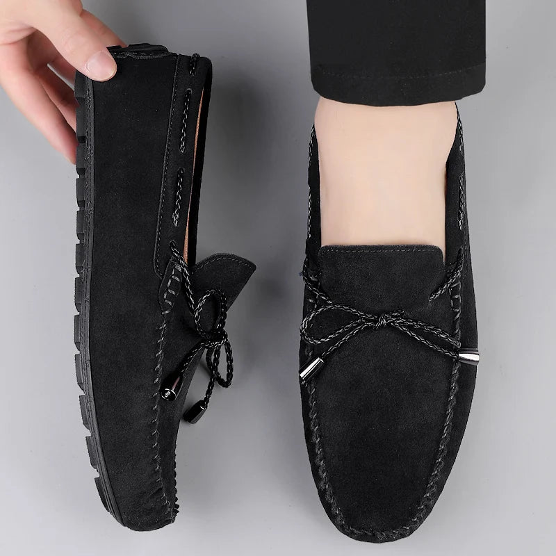 HUDSON SUEDE BOAT LOAFERS