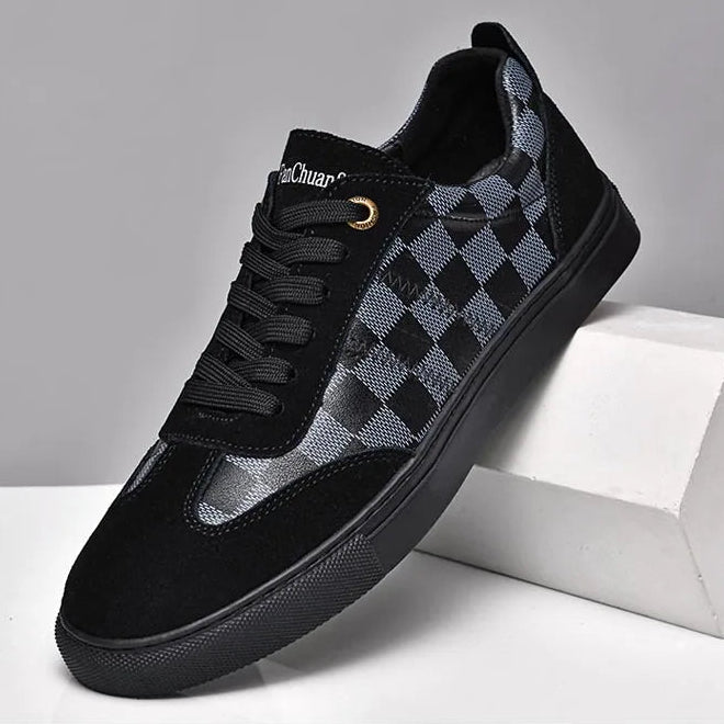 SUEDE CHECKERBOARD SNEAKERS