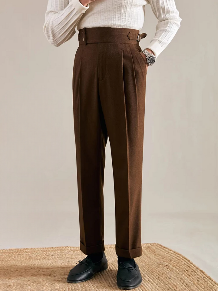 GREGORY PLEATED TROUSERS