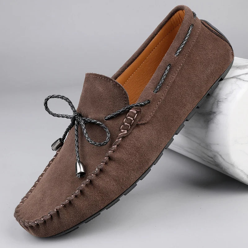HUDSON SUEDE BOAT LOAFERS