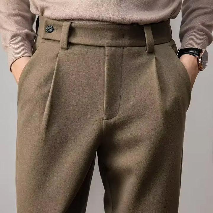 NELSON PLEATED WOOL TROUSERS