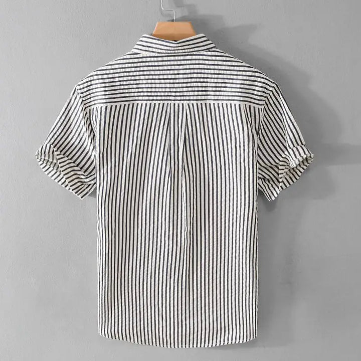 MAISON STRIPED BUTTON-UP SHIRT