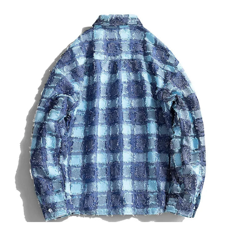FRAYED CHECKED JACKET