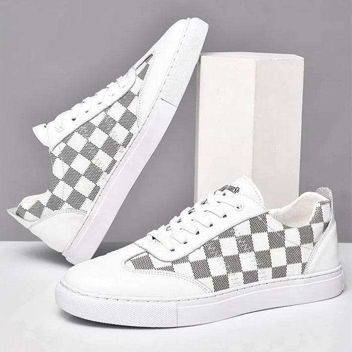 SUEDE CHECKERBOARD SNEAKERS