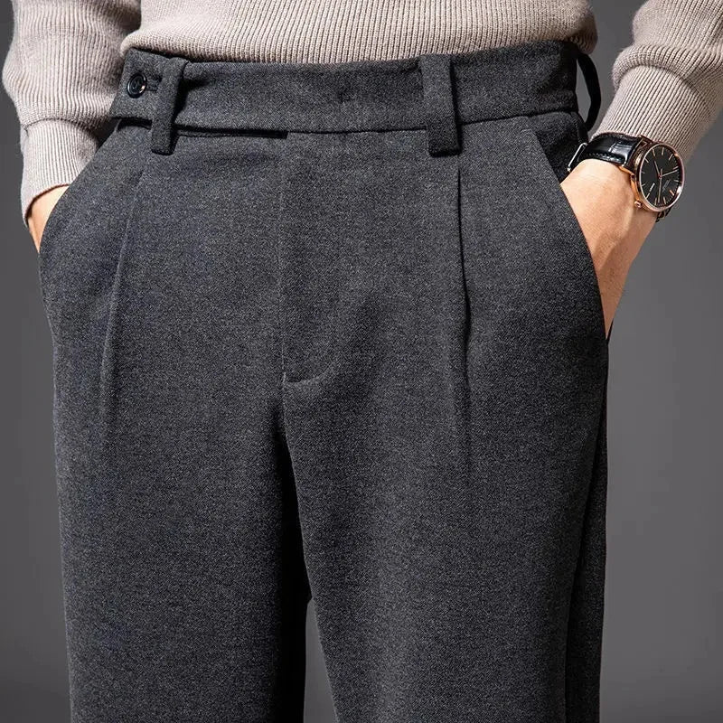 NELSON PLEATED WOOL TROUSERS