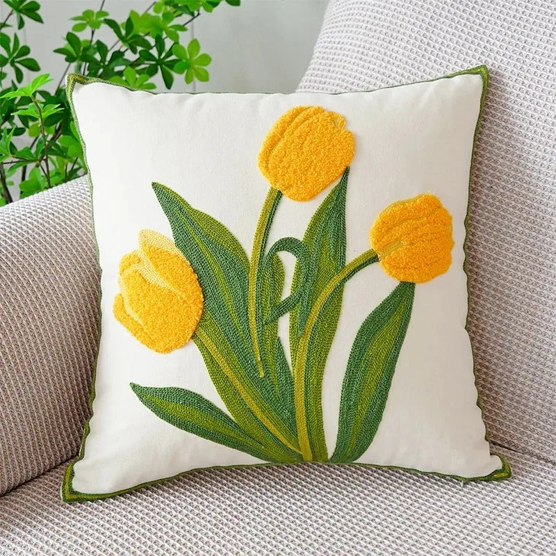 Tulip Bloom Pillow Cover