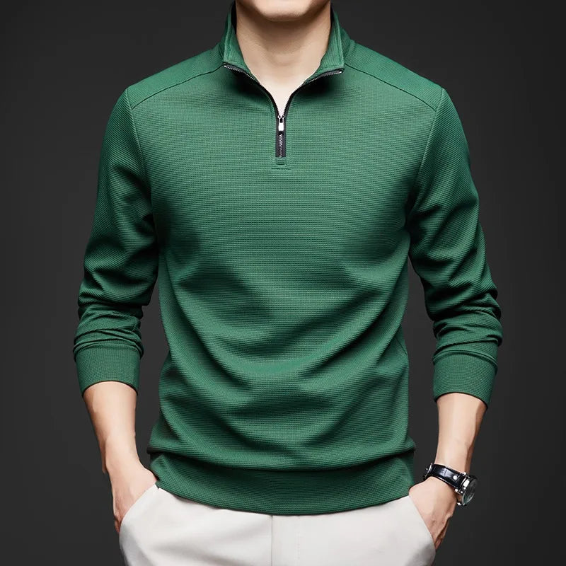 COLE WAFFLE ZIP POLO