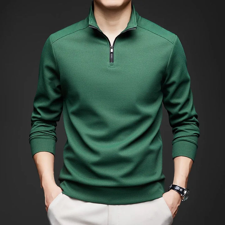 COLE WAFFLE ZIP POLO